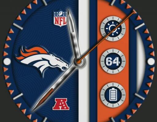 Denver Broncos • Facer: the world's largest watch face platform