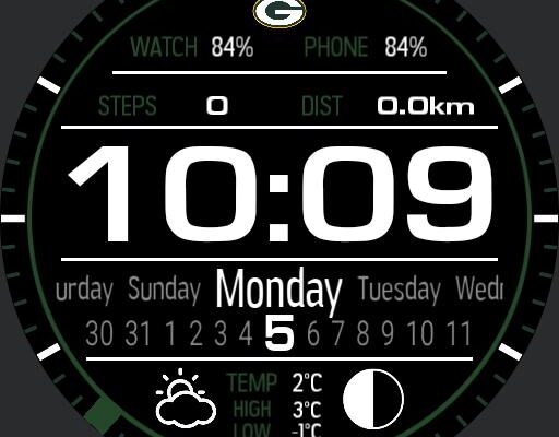 Green Bay Packers • Facer: the world's largest watch face platform