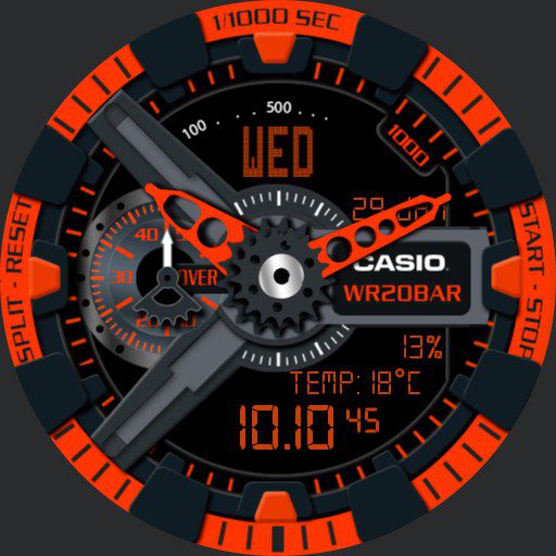 Casio G-Shock GA110 Orange Sport MOD – WatchFaces for Smart Watches