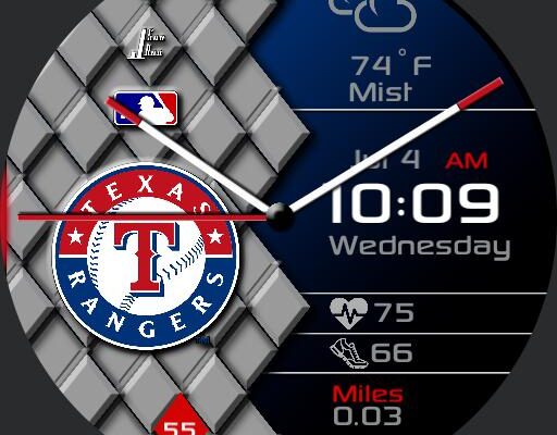 Texas Rangers Digital • Facer: the world's largest watch face platform