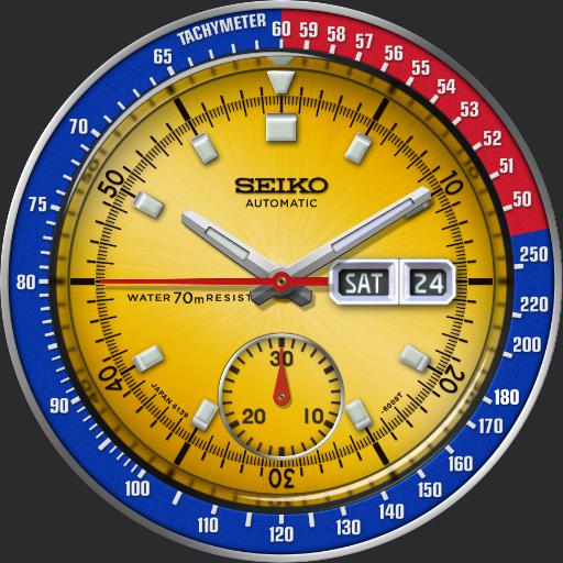 Seiko Pogue Chronograph 61396002 C1970s WatchFaces for Smart Watches